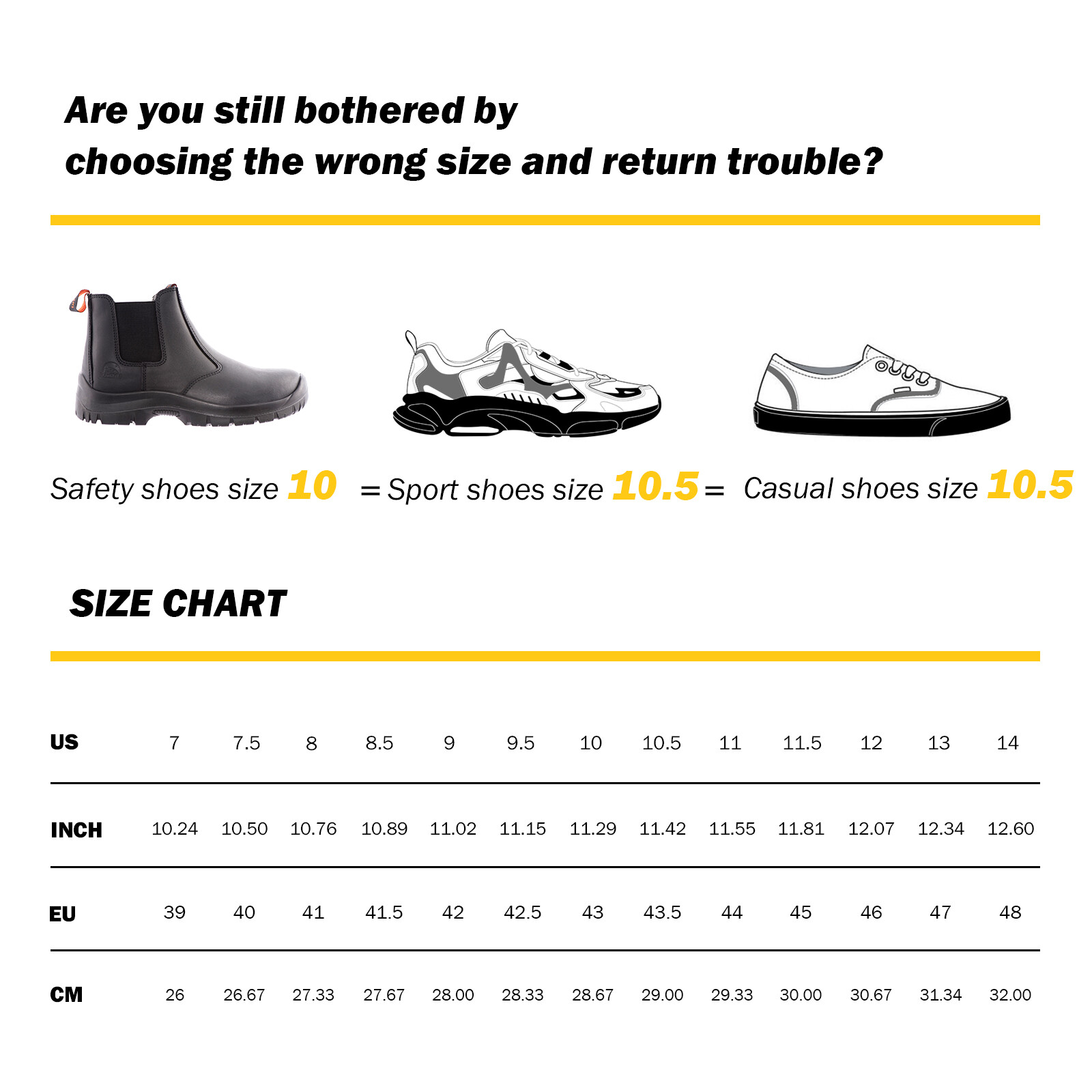 Work Boots for Men Steel Toe Shoes Waterproof Non-slip Chelsea Safety Shoes