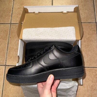 Nike Air Force 1 Low '07 Triple Black - Size 7 UK New - FREE UK NEXT DAY!