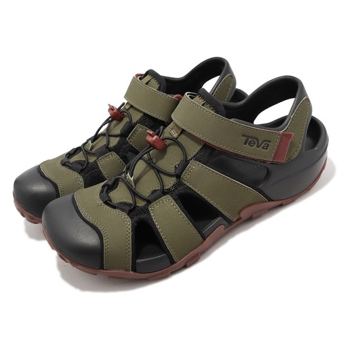 

Teva Flintwood Olive Green Men Strap Water Outdoors Trail Shoes 1118941-DOL, Зеленый, Flintwood