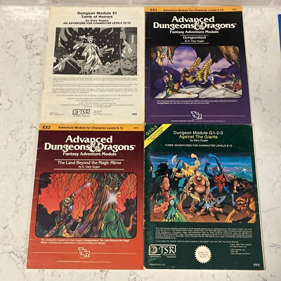 4x TSR AD&D Dungeon Module LOT Dungeonland Land Beyond 9072 9073 9058 9022