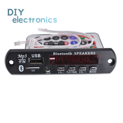 12V MP3 WMA Decoder Board Wireless Car Bluetooth USB TF FM Radio Audio Remote
