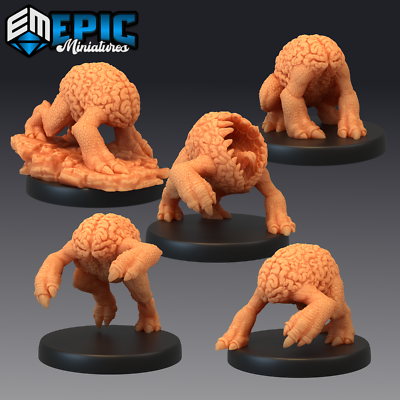 INTELLECT CRAWLER, Dungeons and Dragons Miniature, Brain Monster Epic Miniatures