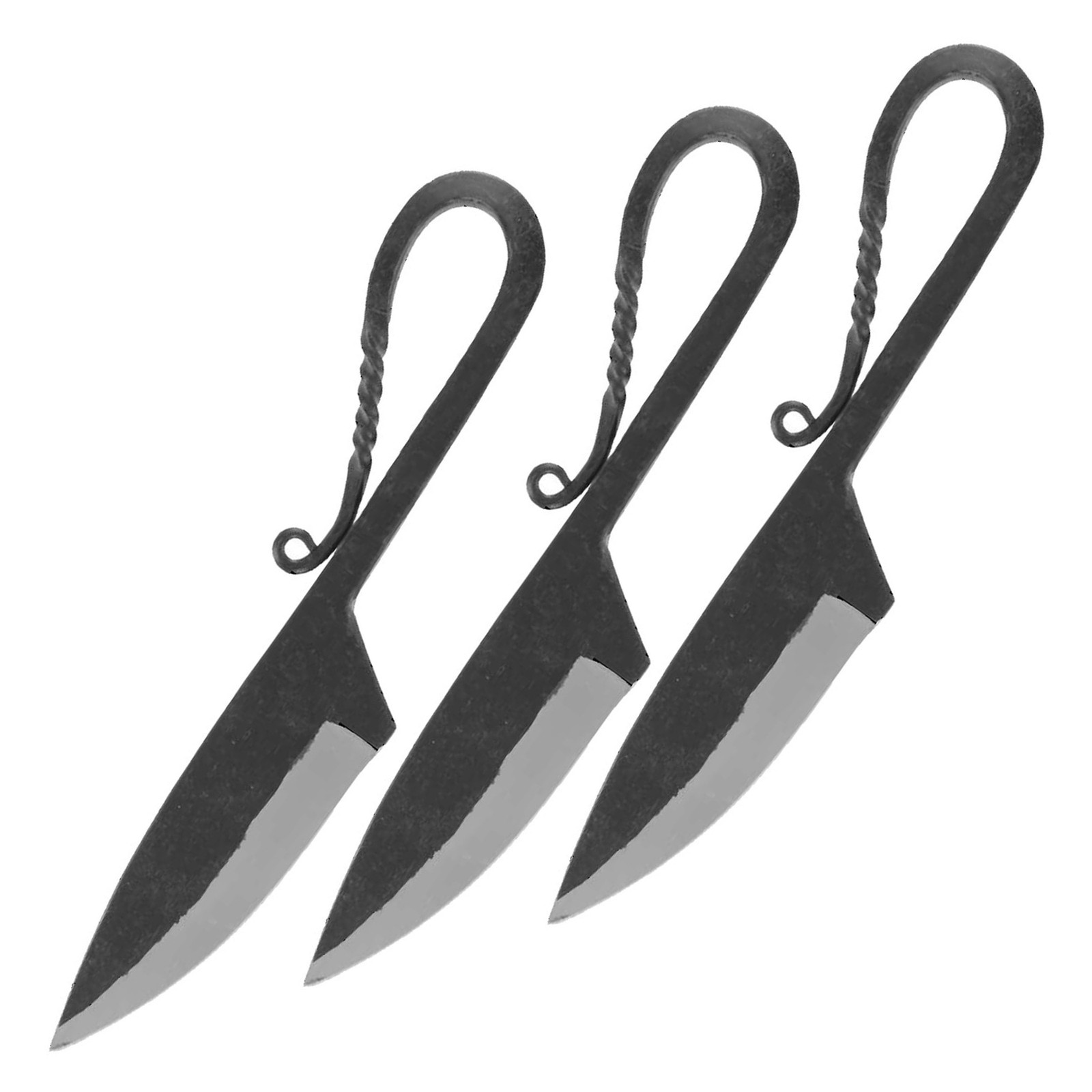 Set of 3 Medieval Dinner Banquet Renaissance Kitchen Camping Knives Knife