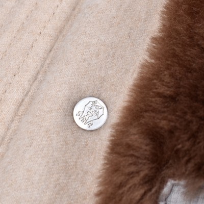 Pre-owned Brunello Cucinelli Herren Shearling Futter Down Gefüllt 100% Kaschmir Parka / In Beige