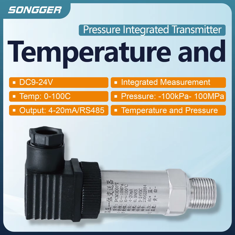 PCM300PT SS Temp & Pressure Transmitter 4-20mA Output Smart Compact IP65 Sensor