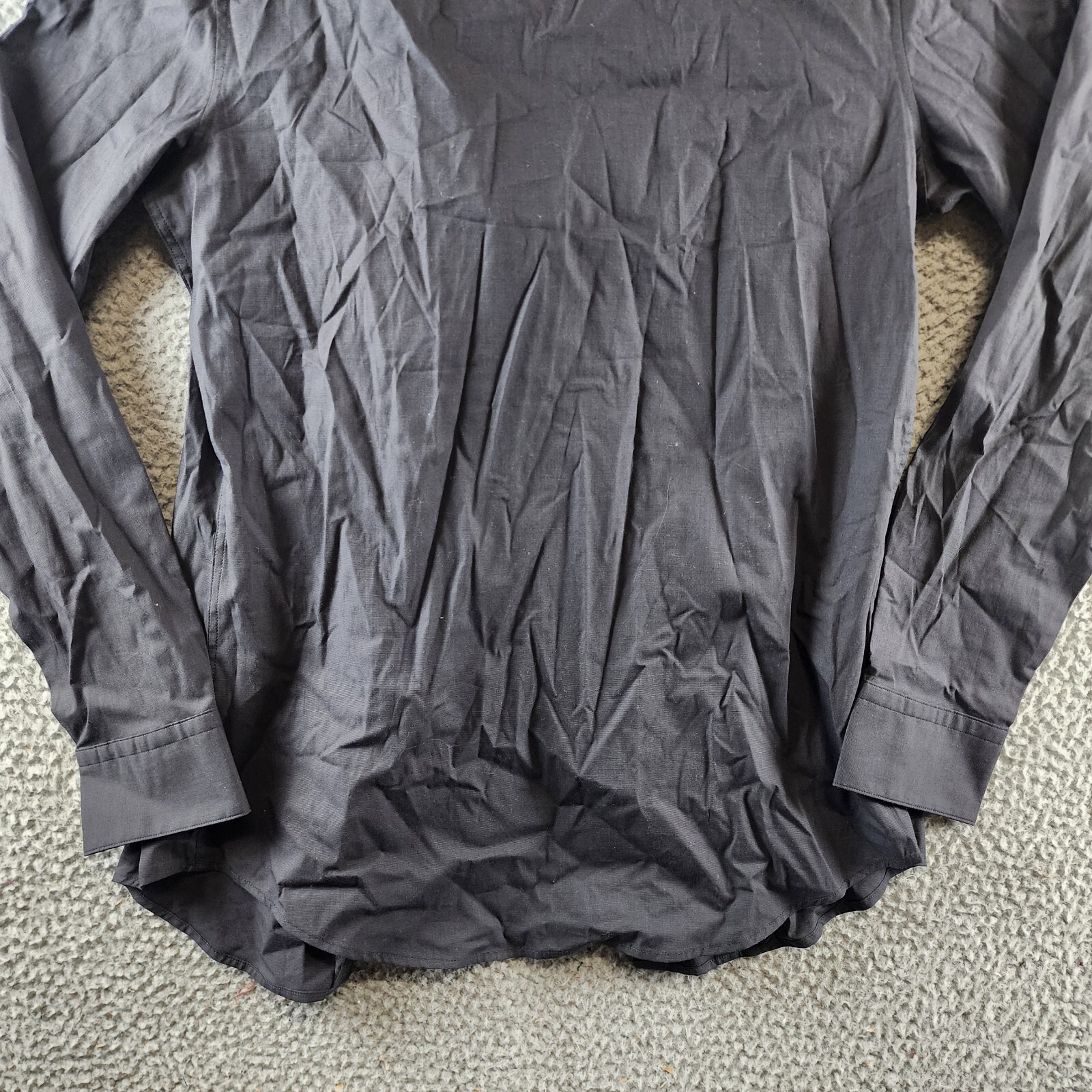 Calvin Klein Slim-Fit Chambray LongSleeve Button-Front Shirt Mens XS Forged Iron - Picture 4 of 14