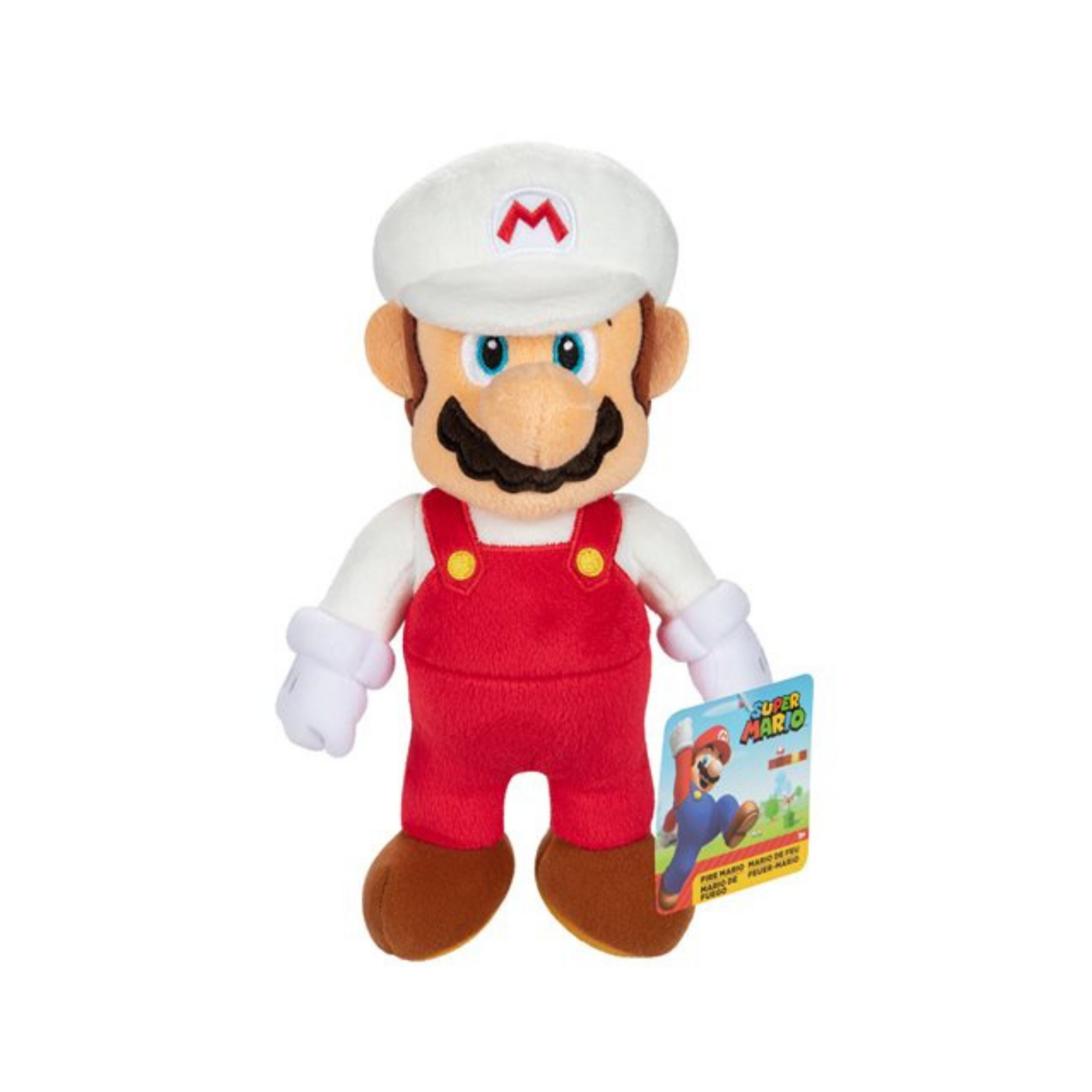 Jakks Super Mario Fire Mario 9 дюймовый плюшевый НОВЫЙ В НАЛИЧИИ НА СКЛАДЕ Nintendo