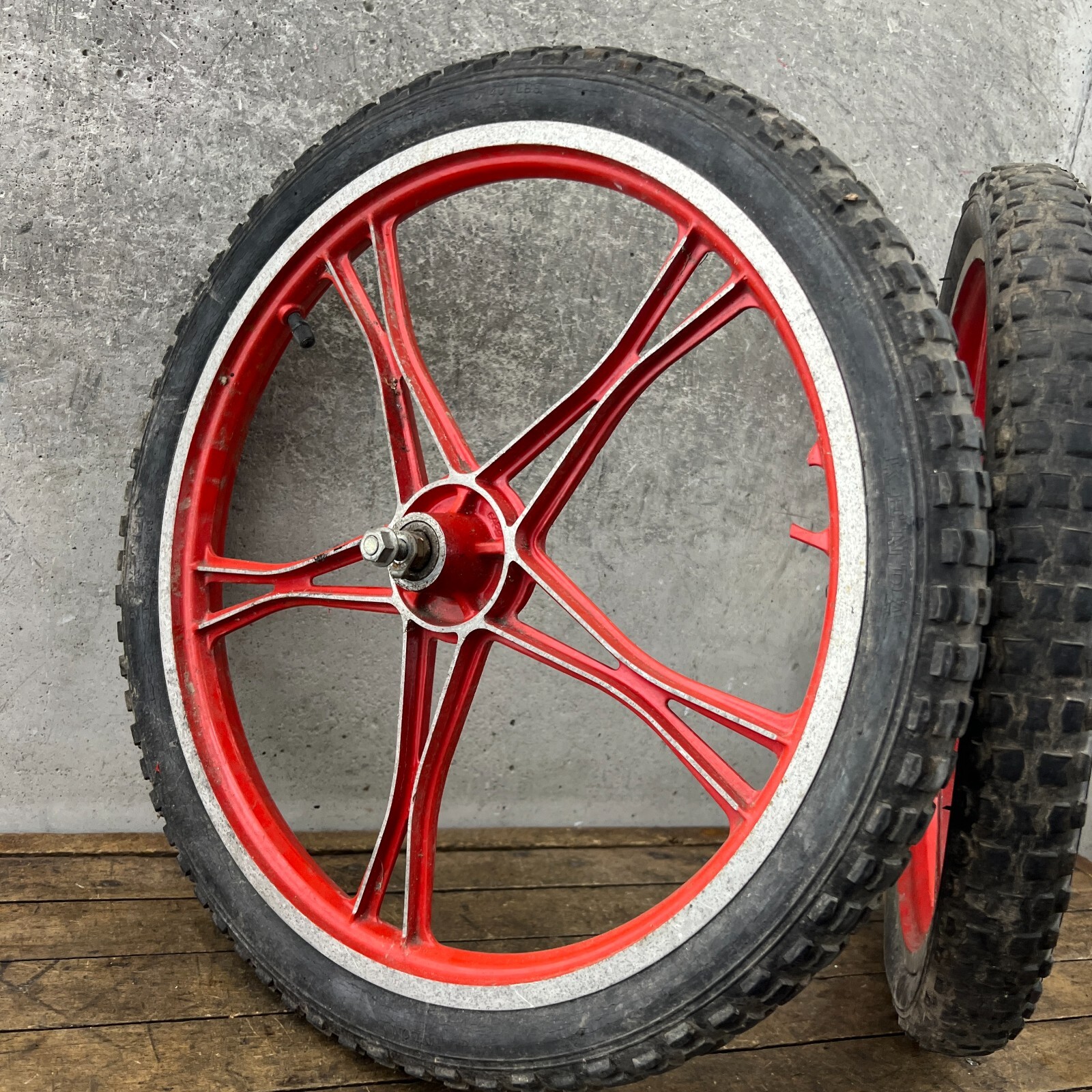 Old School BMX Lester Mags Wheel Set Red