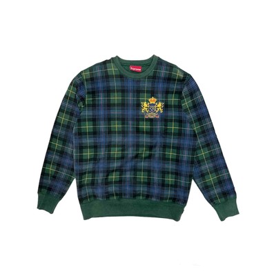 supreme crest plaid mcmxciv hoodie 276433170257