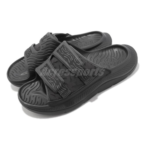 

Hoka ORA Luxe Black Men Unisex Slip On Recovery Sandals Тапочки 1134150-BBLC, Черный, Ora Luxe