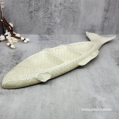 Fitz & Floyd 22  Ceramic 22'' Fish Platter Dip Tray - Retired Vintage 1976
