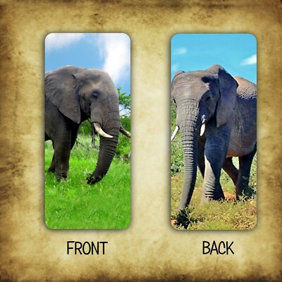  ELEPHANT WILD ANIMAL AFRICA LARGE LAMINATED BOOKMARK 