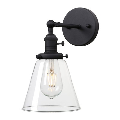 PERMO Industrial Wall Sconce Lighting Fixture with On/Off Switch Funnel Flare...