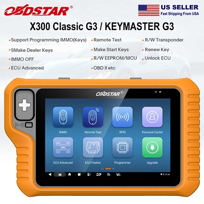 OBDSTAR X300 Classic G3 Prog-ramming IMMO K-ey For Car HD E-Car MOTO Jet-ski