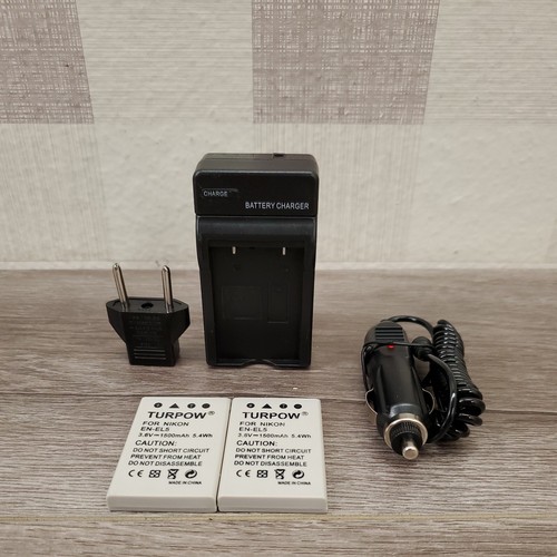 EN-EL5 Replacement Battery (2-Pack) and Charger kit for Nikon Coolpix ✅