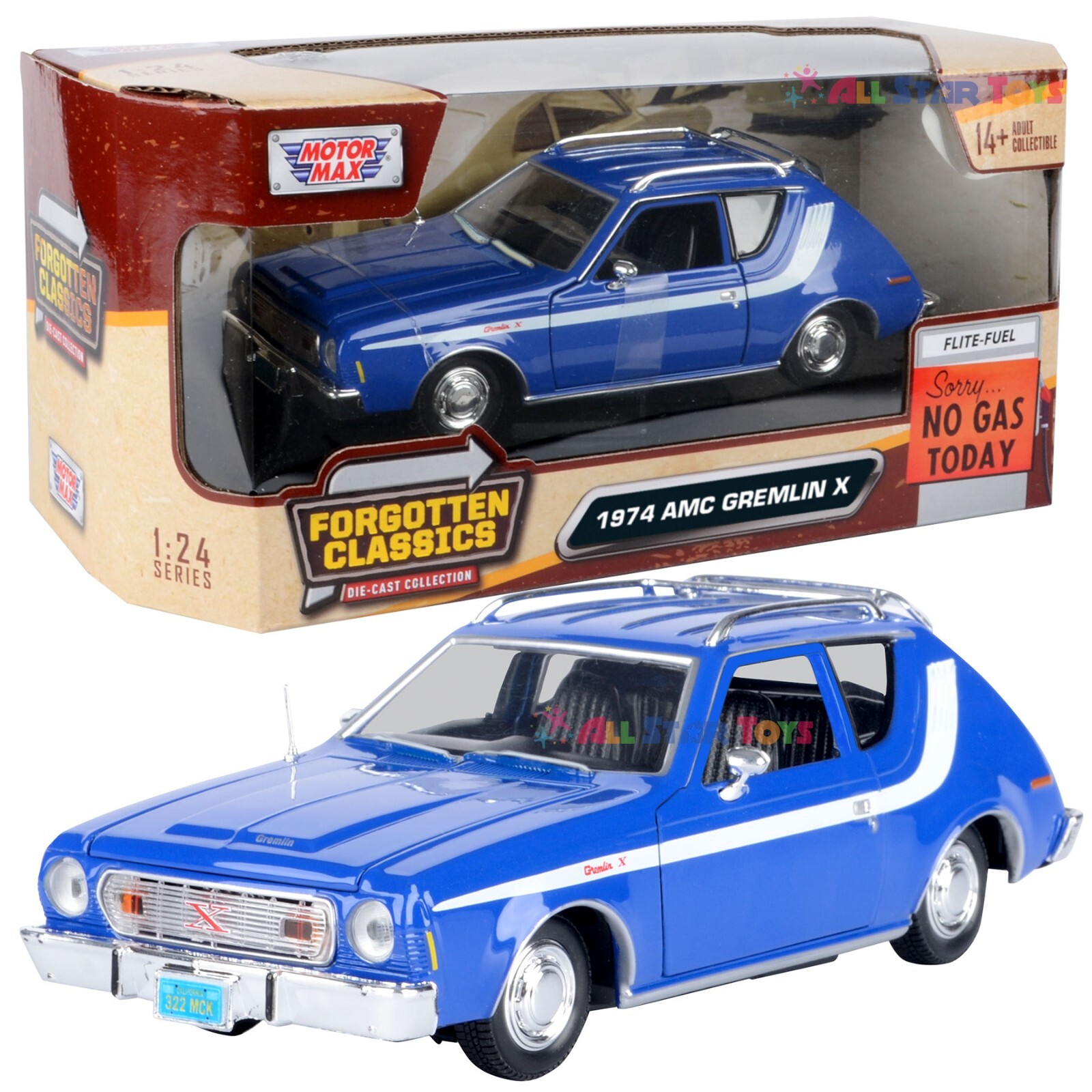 MOTORMAX 1974 AMC GREMLIN X 1:24 SCALE DIECAST FORGOTTEN MOTORMAX 1974 AMC GREMLIN X 1:24 SCALE DIECAST FORGOTTEN