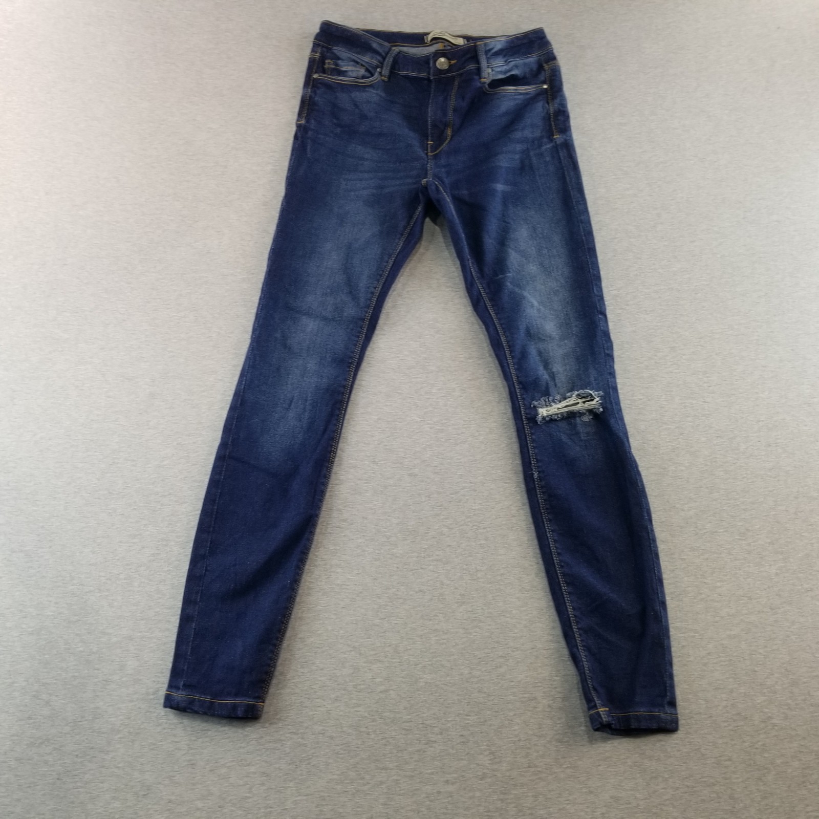 Edge Of Reason Jeans Women's Sz 5/27 Mid Rise Skinny Dark Wash Normcore Stylish