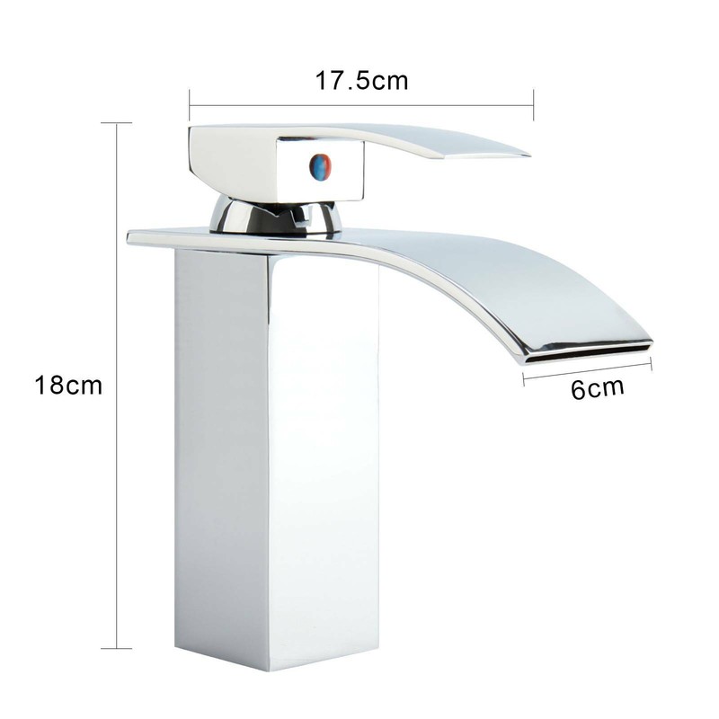 Wasserhahn Waschbecken Einhebelmischer Waschtischarmatur Wasserfall WC
