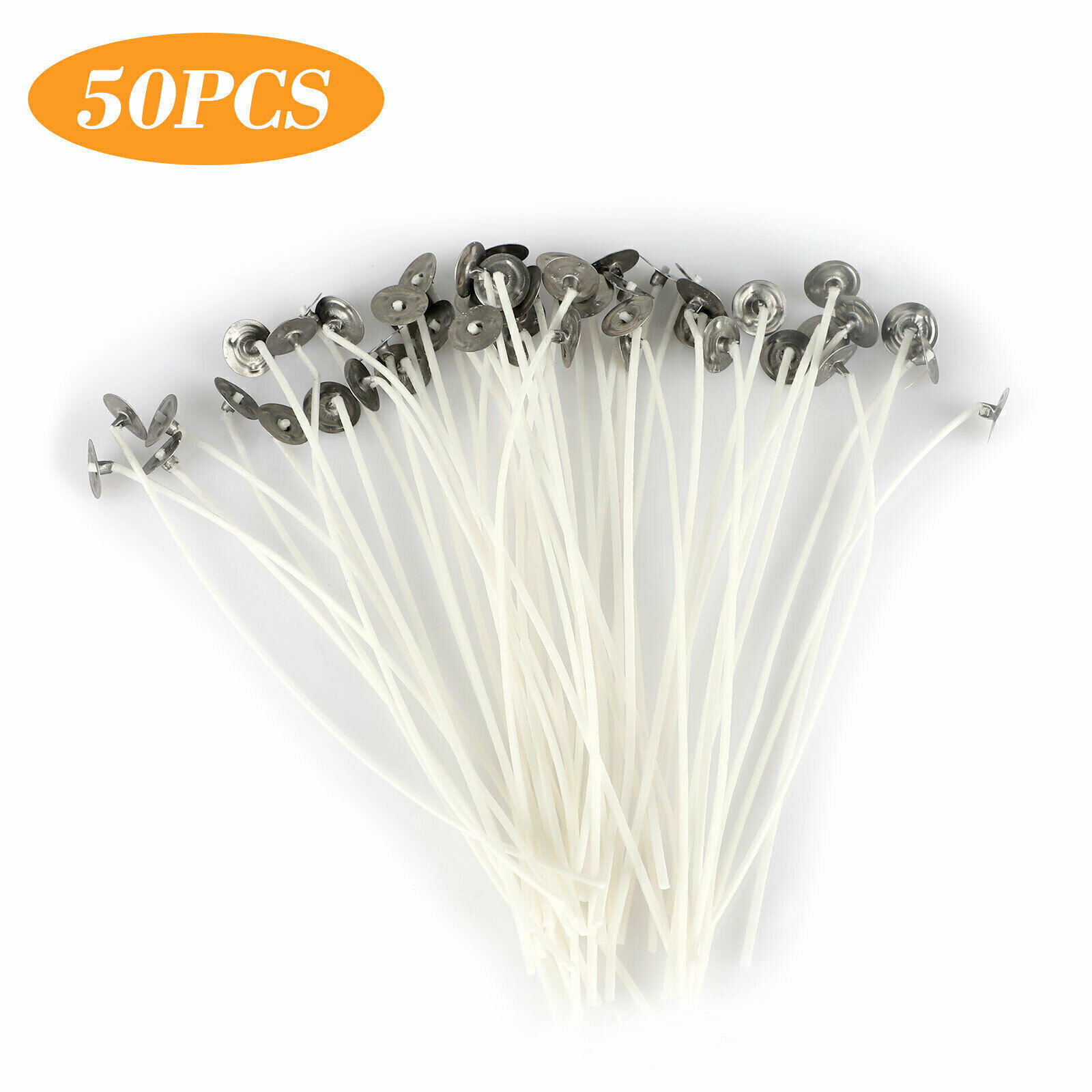 Candle Wicks 6/8Inch Cotton Core Candle Making Supplies Pre Tabbed NEW 50-120pcs
