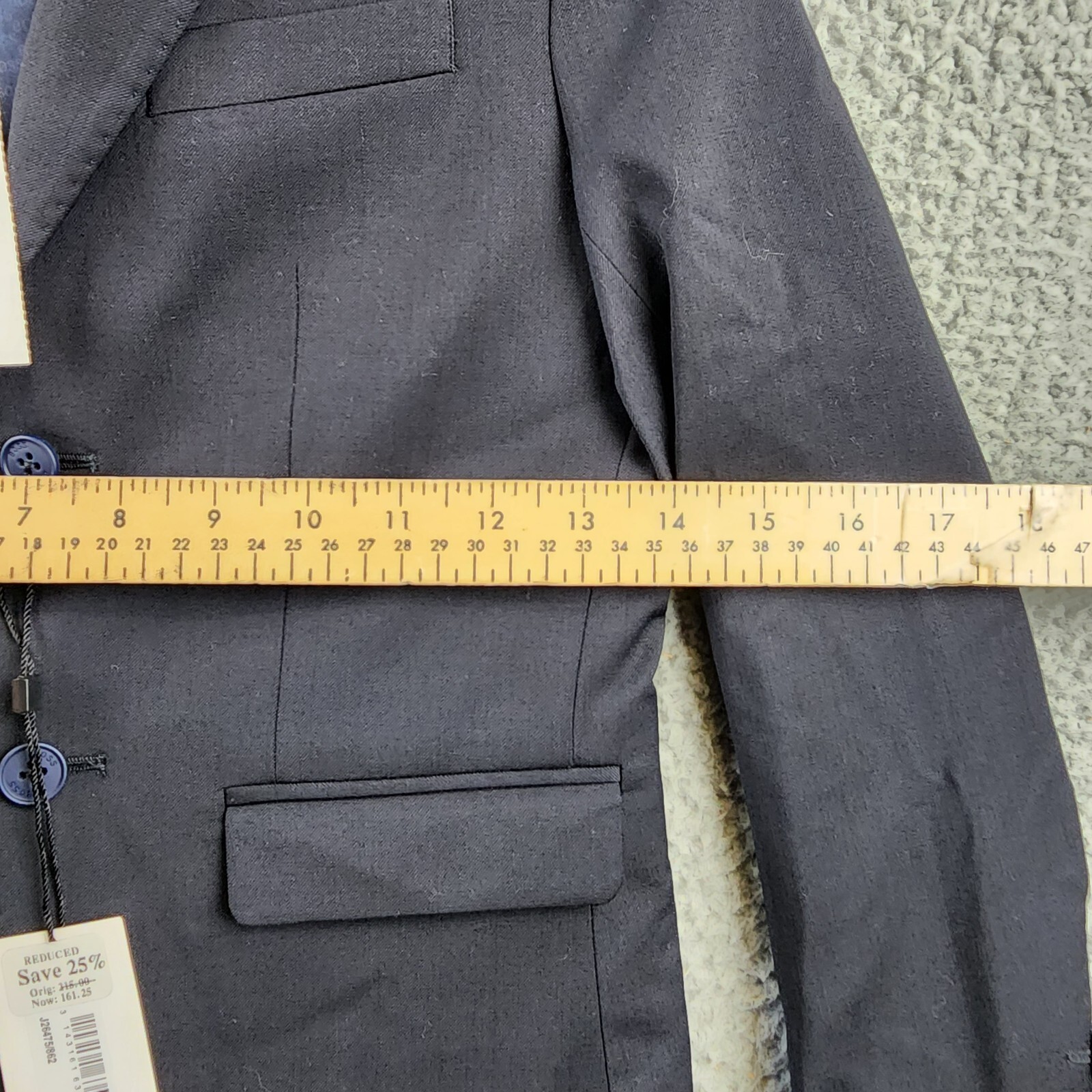 Boss Kidswear Wool Blend Suit Jacket Boys' 8Y Electric Blue Two Button Front L/S - Picture 9 of 12