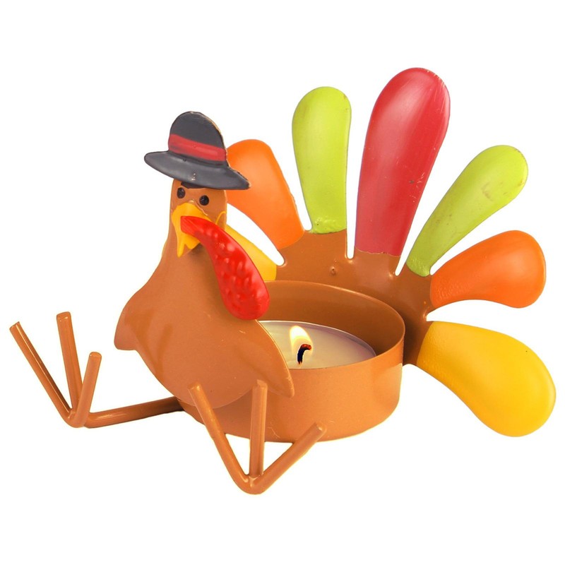 Turkey Candle Holders Sitting Standing Turkey Decorative Tea Light Candle Holder