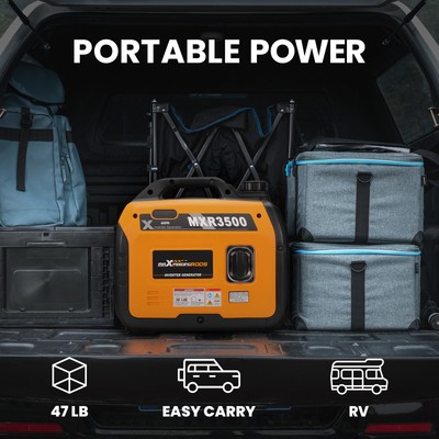 MXR3500 3500 Watt Portable Gasoline Inverter Generator Low Noise Parallel Ready