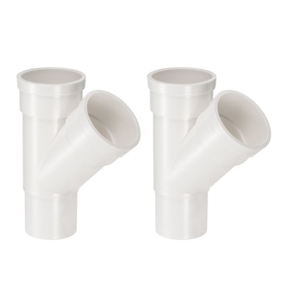 50mm/2'' ID 45mm/1.8'' OD 140x110mm Pipe Fitting 2pcs Splitter Duct Hose Connector