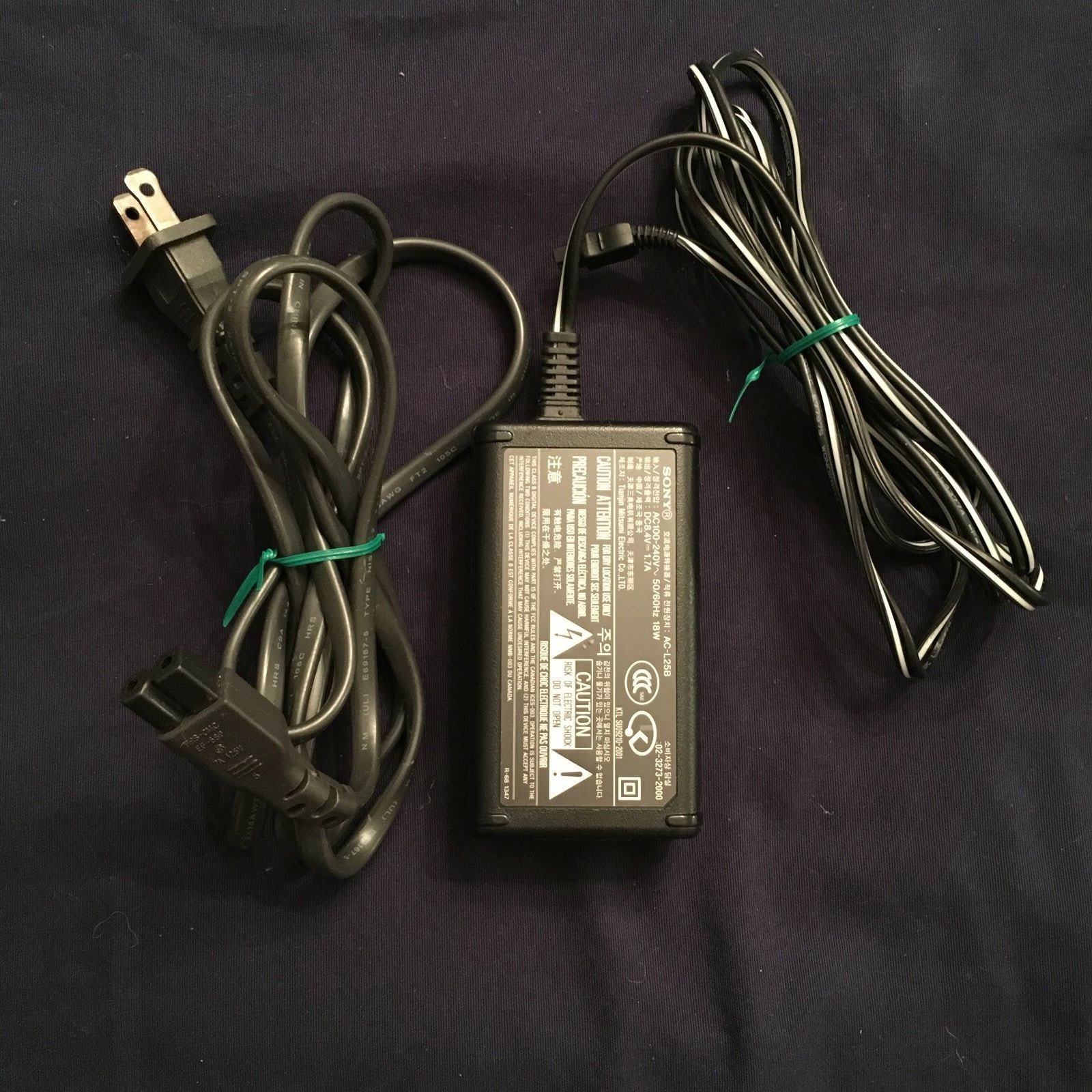 Genuine Original OEM SONY AC-L25B AC Adapter Handycam Used