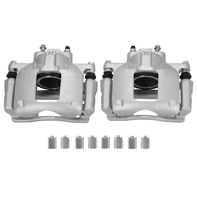 2*Front Disc Brake Caliper w/ Bracket For Chrysler Town & Country Dodge Jeep Ram
