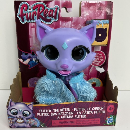 FurReal Flitter The Kitten Color Change Interactive Feeding Toy Hasbro Cat Kitty