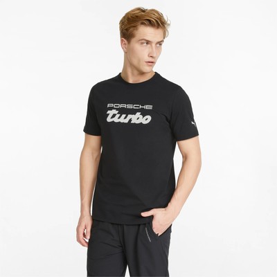 

Puma Porsche Legacy Logo SS Lifestyle Футболка мужская черная повседневная спортивная футболка, Черный, Puma Porsche Legacy Logo SS Lifestyle T-Shirt