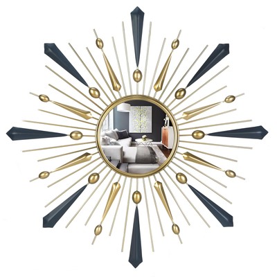 CXNGD Sun Mirror, Gold Sunburst Mirror, Sunburst Wall Decor Sun Mirror Wall D...