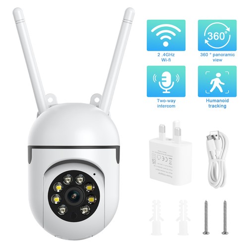 ✅Wireless 2.4G WiFi Security Camera System Smart Night Vision Cam 1080P