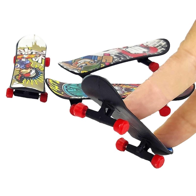 Cute Party Favor Kids Children Mini Finger Board Fingerboard Alloy Skate Board