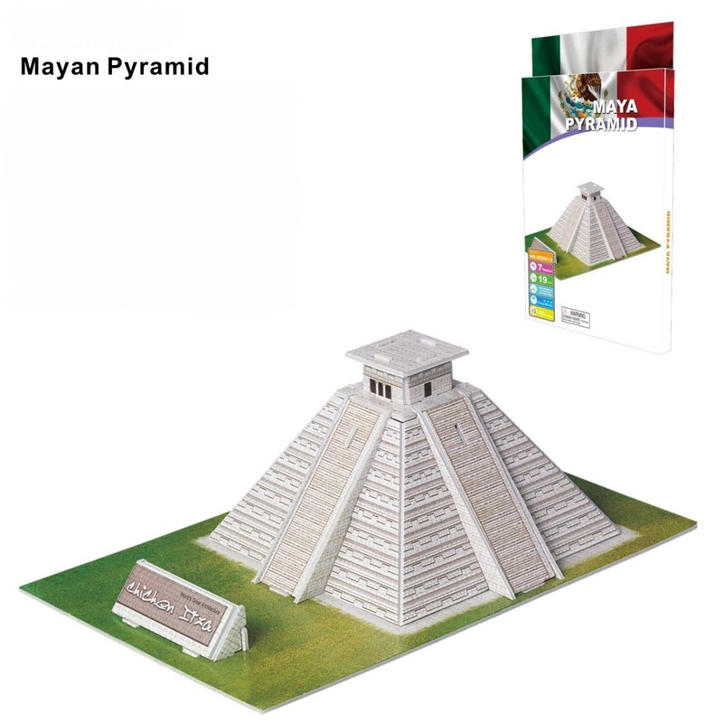 Word Famous Building Mexico Maya Pyramid 3D Jigsaw Puzzle DIY