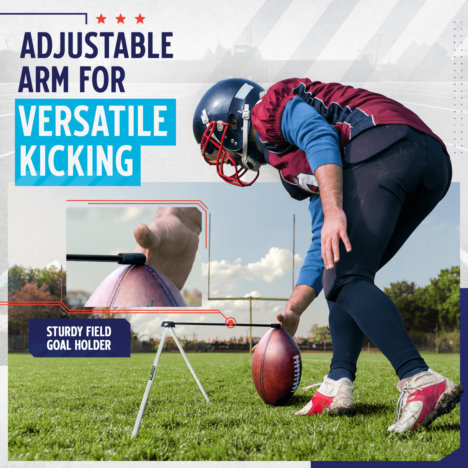 Murray Sporting Goods Premium Football Kicking Tee - Field Goal Kicking Tee Hold