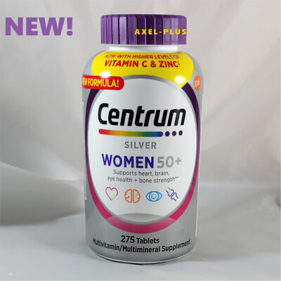 Centrum Silver MultiVitamin MultiMineral Complete Vitamin 275 Tabs Women Over50+
