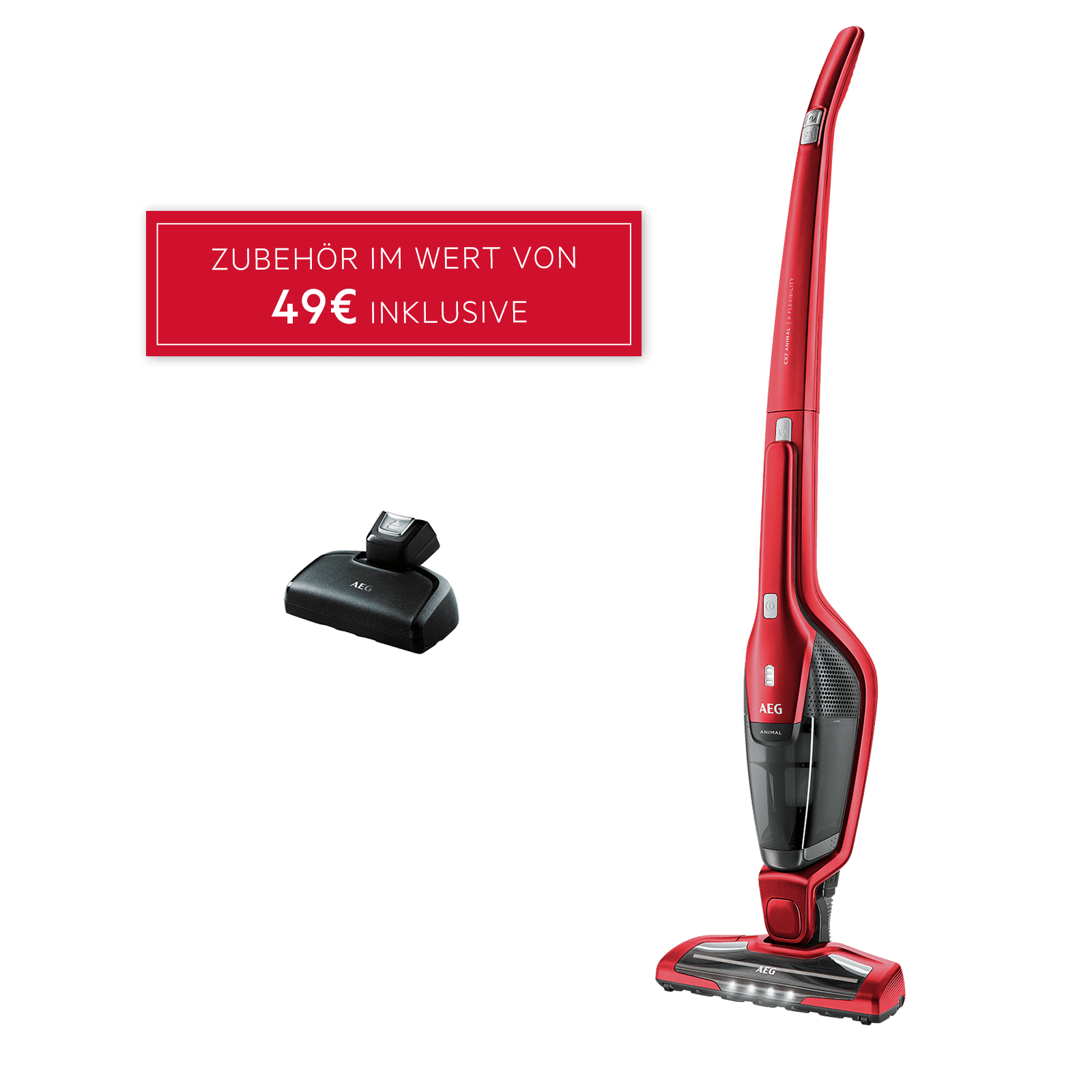AEG CX7 Akku Staubsauger - Chili Red (CX7-2-45AN)