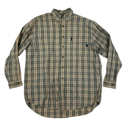 VTG Abercrombie & Fitch A&F The Big Shirt Green Plaid Button Up Shirt Cotton L