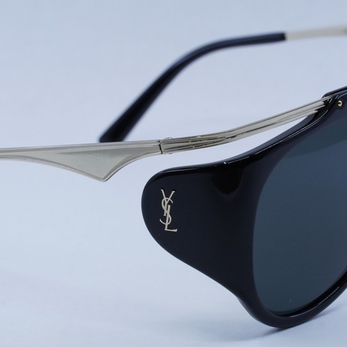 Pre-owned Saint Laurent Slm137 Amelia 001 Gold/black/black 55-14-135 Sunglasses Aut...