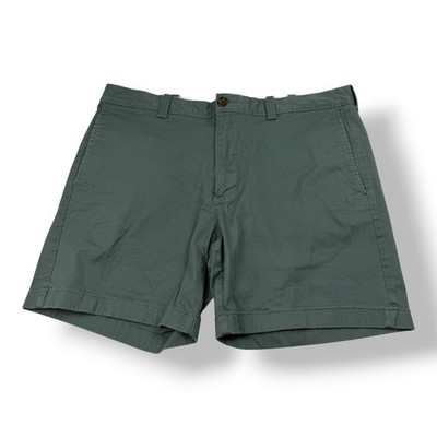 J.Crew Mens 7 Inch Inseam Stretch Chino Shorts Dark Green Olive Size 36