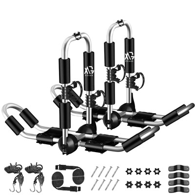 Roof Rack 4-in-1 For Kayak, Surfboard, Canoe And Ski Board Roofto...