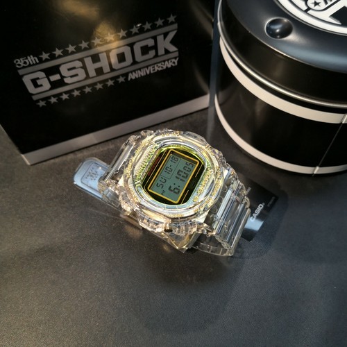 Pre-owned Casio Dw-5735e-7  G-shock 35th Anniversary Glacier Gold Limited Watch Gshock
