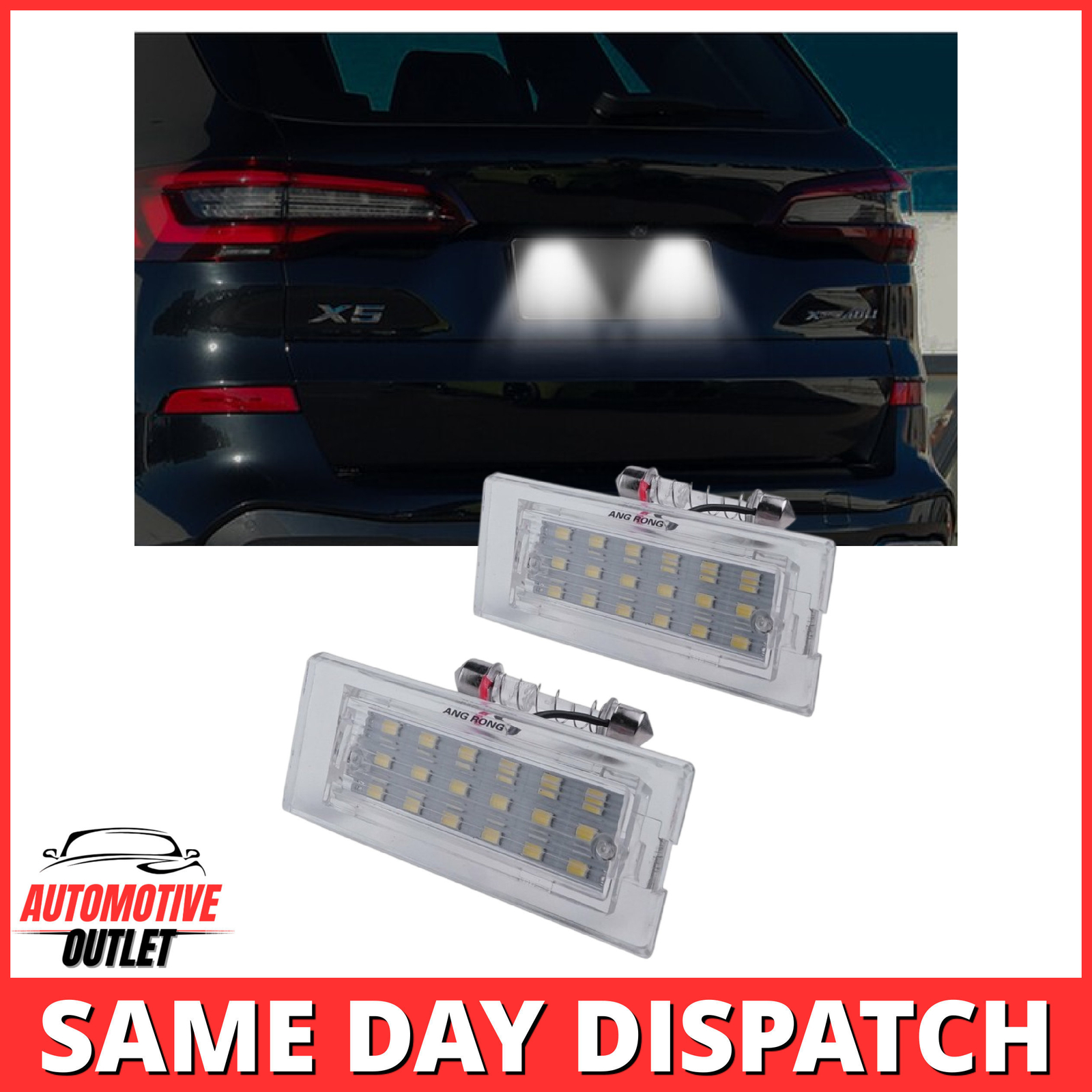 2x LED LICENSE NUMBER PLATE LIGHT FOR BMW X5 E53 2000-2006 X3 E83 CANBUS 2003-11
