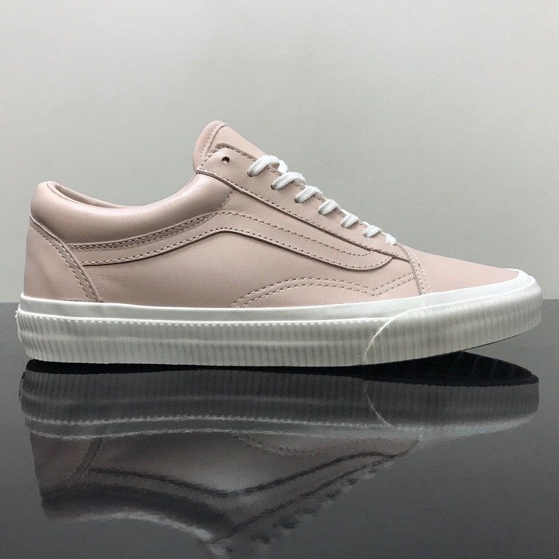 pink leather vans old skool