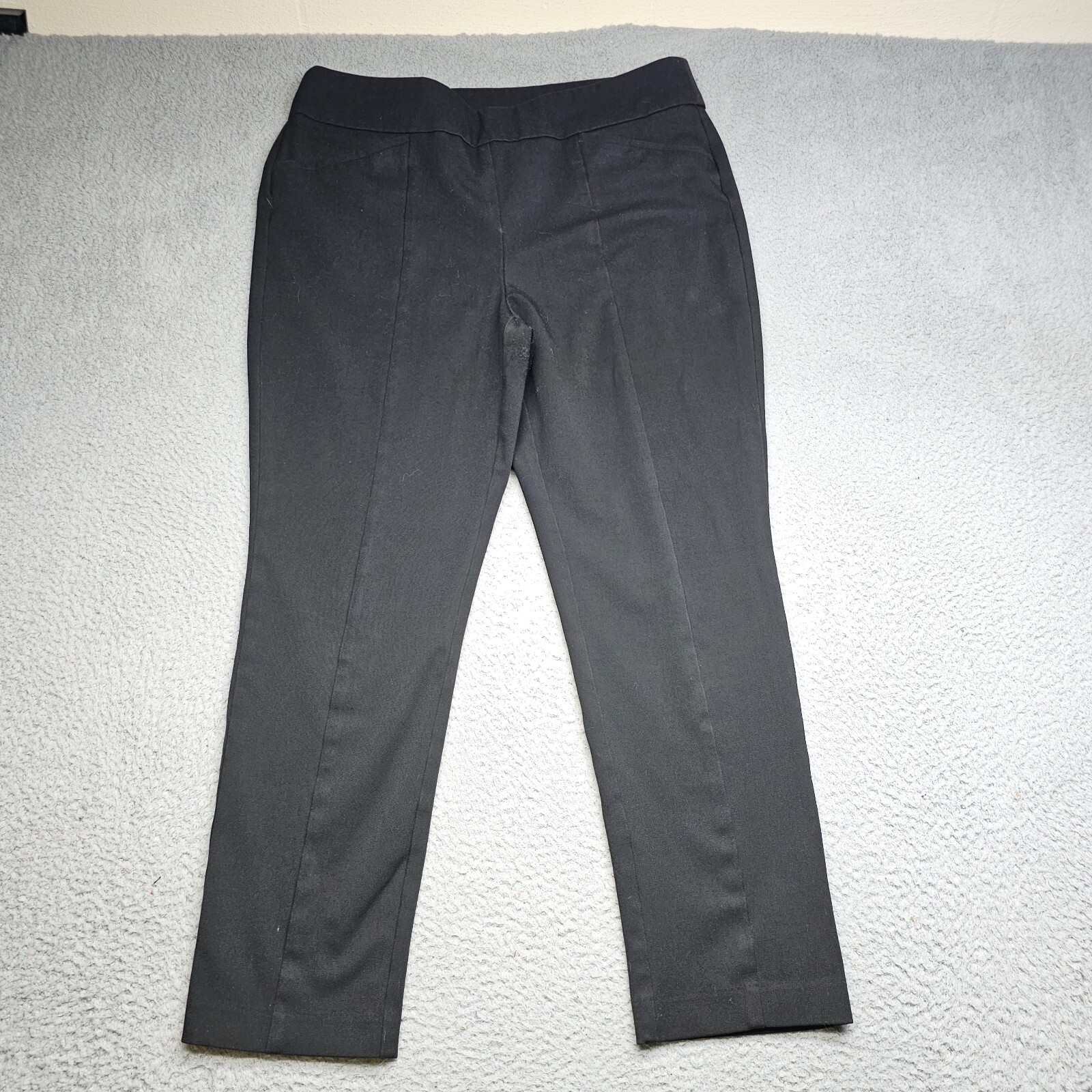 Chico Pants Adult Size 25 Short Black Pull On Flat Front