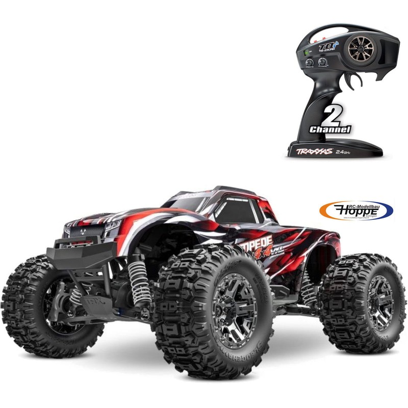 Traxxas Stampede 4x4 Vxl Rouge Rtr 4wd Monster Truck Brushless Trx90376-4-Red