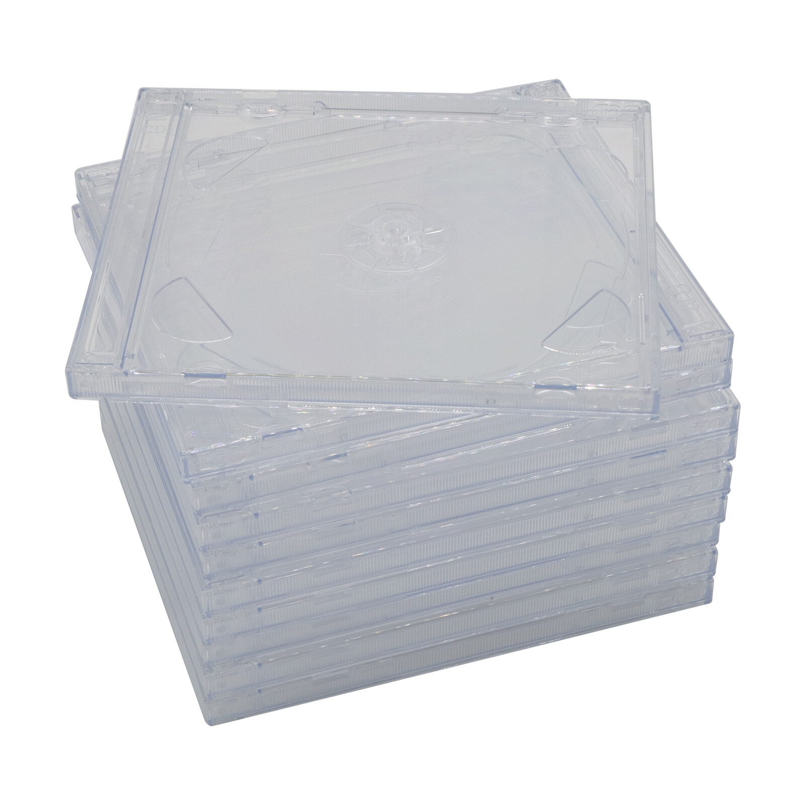 10Pack STANDARD Double CD Jewel Case with Tray 10.4mm (2 CD) Lots Clear Cover