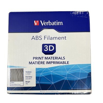 Verbatim 55006 Silver Metal Gray   ABS 1.75mm 3D Printer Filament 1kg ASA-155-AA