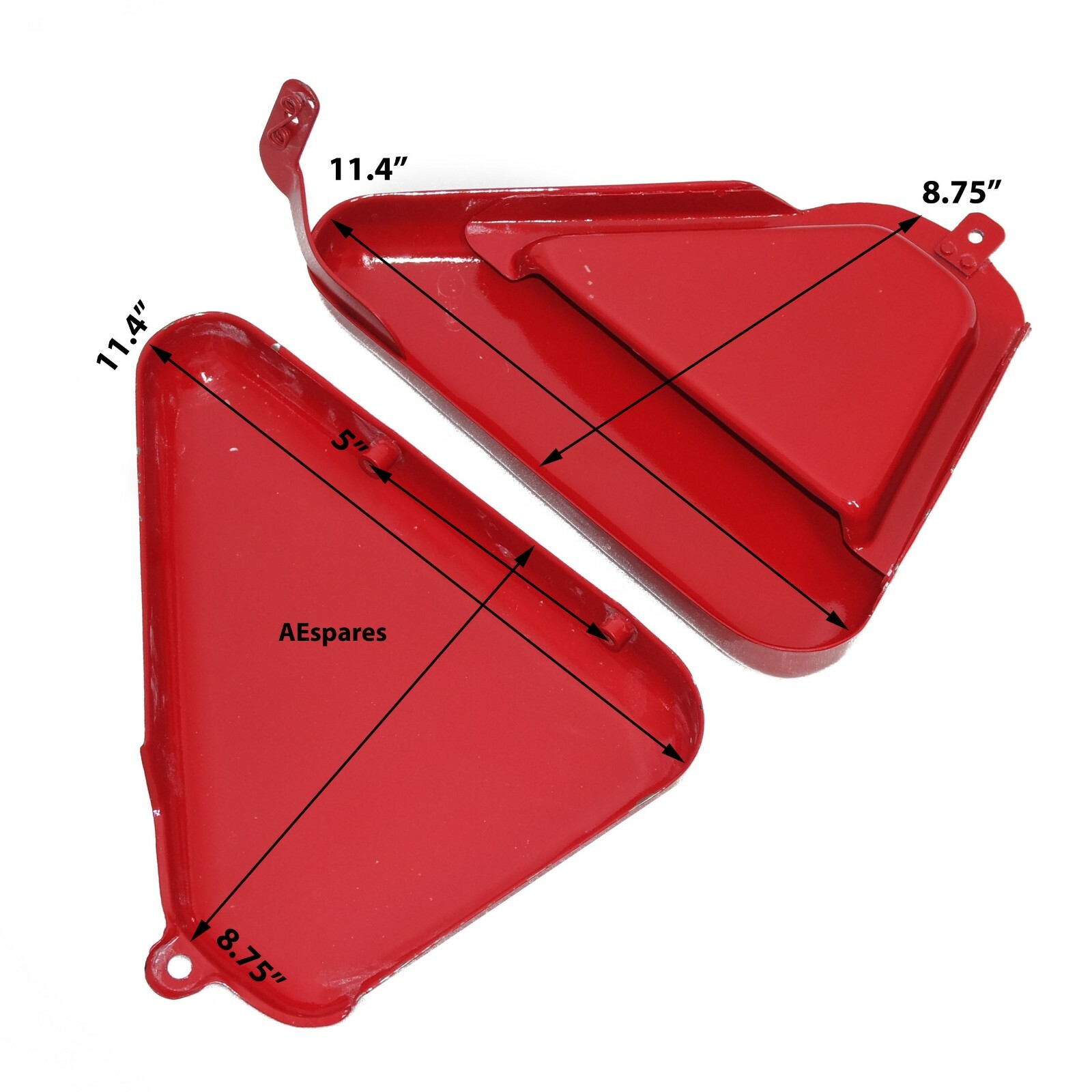 For Norton Commando 850 Tool Box Oil Tank Side Panel Steel Cherry Red Paint 